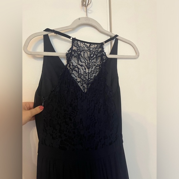 Navy Lulu’s dress with lace back - hemmed - perfect if you are short! - Picture 4 of 7